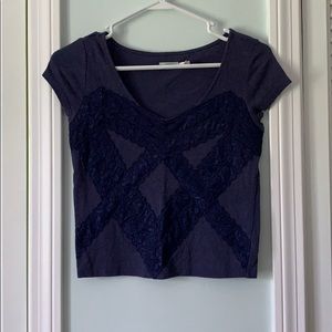 Navy crop top